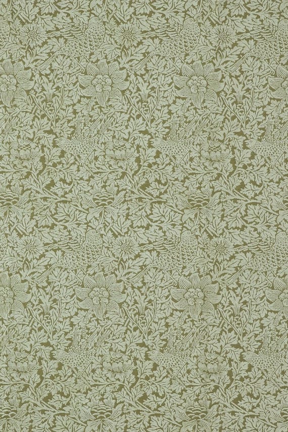 BIRD AND ANEMONE WOVEN vihreä